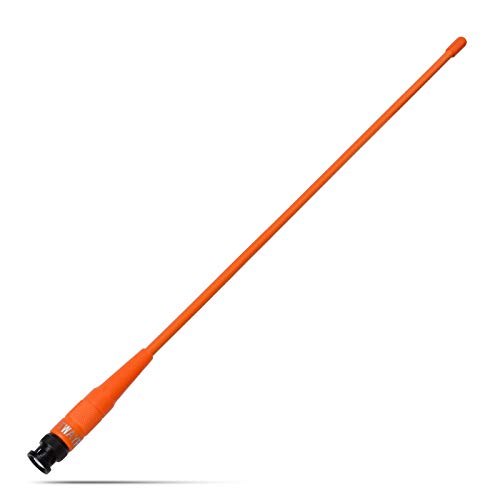 Antenne BNC UHF/VHF flexible TWAYRDIO orange 38,1 cm pour talkie-walkie Icom et Kenwood