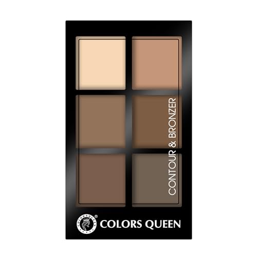Image of Colors Queen Contour & Bronzer Palette | Matte Finish & Long Lasting Formula | Easy to Blend, Creamy Texture, Lightweight Contour and Bronzer Palette for Face Makeup (Shade - 01, 17g)