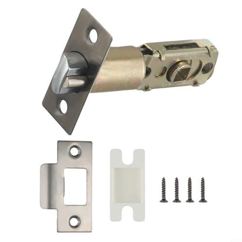Caswynlife Interior Door Tubular Mortice Latch, Adjustable 60Mm Or 70Mm Backset, Fire Rated Zinc Alloy Stainless Steel Construction, Secure Closure Mechanism(Silver-ET)