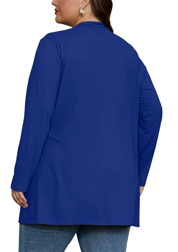 Image of OLRIK Plus Size Cardigan for Women 2026 Lightweight Open Front with Pockets