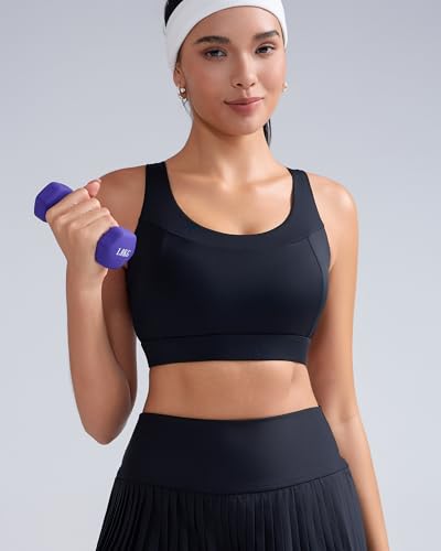 RUNNING GIRL Sports Bras for Women High Support, Adjustable Straps High Impact Molded Cup Sports Bra with Sewn in Pads2