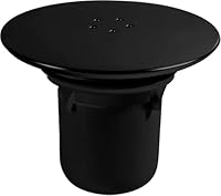 ANBOO Duschabfluss, schwarz, 90 mm/115 mm, Universal-Duschabfluss, verchromt, Ersatz für Duschablauf, schneller Durchfluss