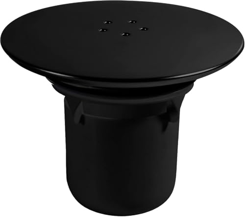 ANBOO Duschabfluss, schwarz, 90 mm/115 mm, Universal-Duschabfluss, verchromt, Ersatz für Duschablauf, schneller Durchfluss
