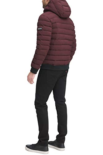 Image of DKNY Men's Quilted Performance Hooded Bomber Jacket