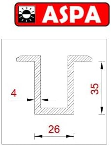 ASPA Solar Panel mounting clamp 35MM for 25 Solar Panels (20 End Clamps and 40 Mid Clamps)…