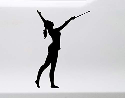 Sky Blue - 2-Pack Baton Twirler Vinyl Decal - Twirling Marching Band - Die Cut Sticker - Each 1.75w x 2.5h inches