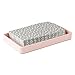 Produktbild mDesign Badezimmer Tablett  moderner Metall Organizer  robuste, rutschfeste Ablage für Kosmetiktücher, Gästehandtücher etc.  Hellrosa