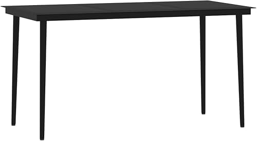 Miniatura 6 de ZQQLVOO Juego de muebles de jardín muebles de patio al aire libre juego de conversación seccional juego de comedor de 7 piezas negro para el hogar