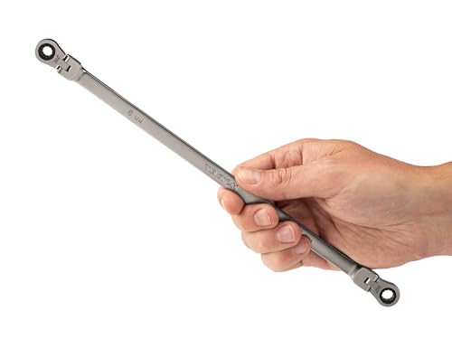 Image of TEKTON 6 x 7 mm Long Flex Head Ratcheting Box End Wrench | WRB36406