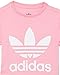 adidas Originals Kids' Adicolor Trefoil Tee, Bliss Pink, X-Small
