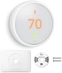Google Thermostat Nest - Thermostat d'apprentissage intelligent programmable avec installation facile et kit de trim, blanc