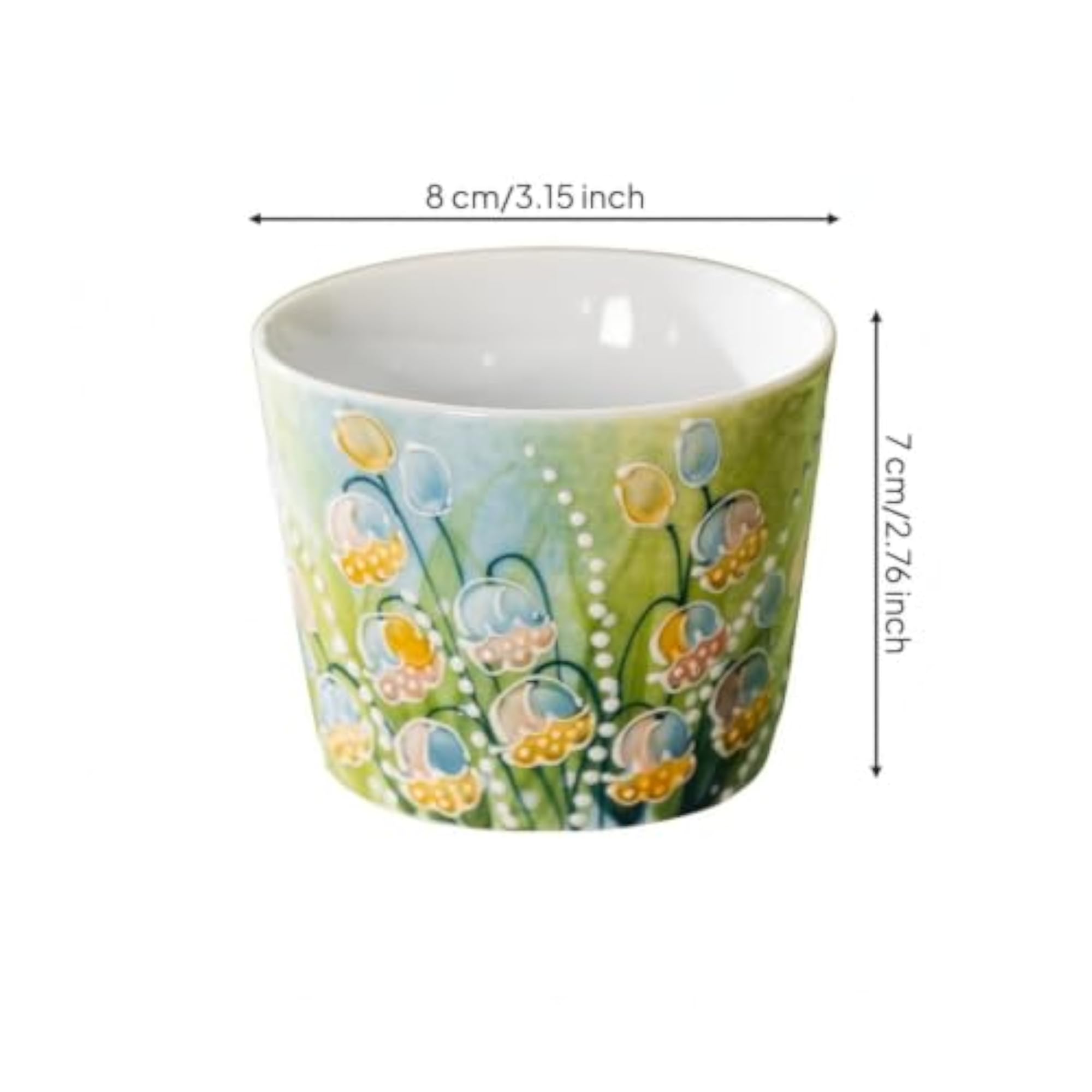 Floral Ceramic Tea Cup, Stylish Design for Home & Office