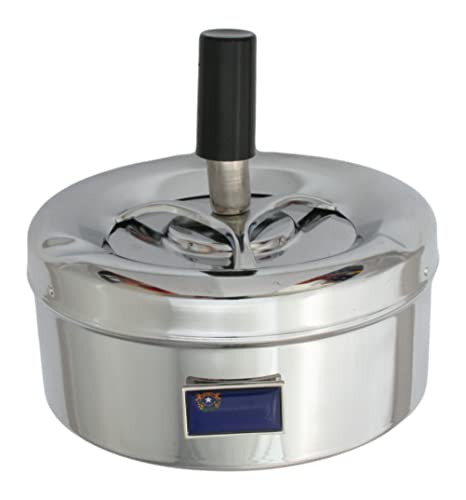 NEVADA Rotary Ashtray Drop Down Button Outdoor Windproof Portable Smokers Gift AS29