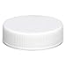 AquaNation 48mm Threaded/Screw-On Caps Lids for 3 and 5 Gallon Drinking Water Bottles Jugs Serum Jars Glass Containers (6 pack) White