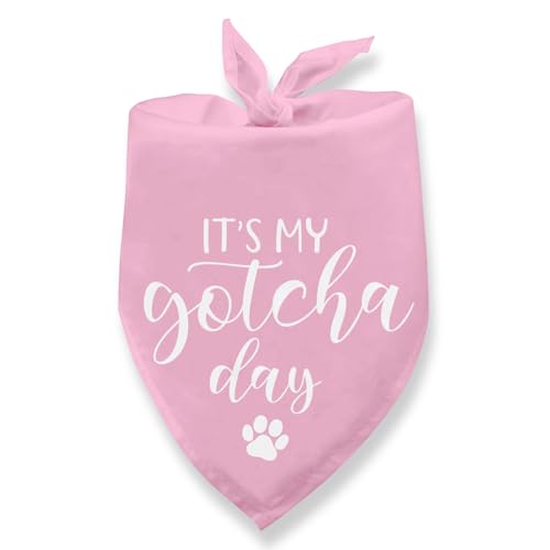 It's My Gotcha Day �h�b�O�o���_�i�AAdopt Me Bandanas for Dogs Adopt Me Adopted Dog Bandana �y�b�g�X�J�[�t ���^ ���^�L ���p(�s���N)
