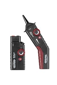 Testboy 27 Digital Leitungssucher-Set, fremdspannungsgeschützt bis 400 V (für Spannungs- und nicht Spannungsführende Leitungen (auch Erdboden), Sende- & Empfangspegel, Signalstärkenanzeige), Schwarz