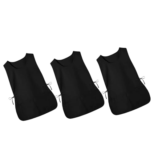 Delantal de peluquero unisex tipo chaleco de poliéster con bolsillos para centro de estética
