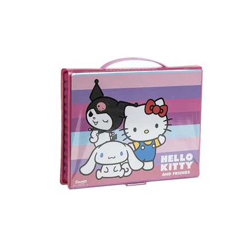Set de Papelería Coloreable Hello Kitty – Estuche Escolar Completo con Rotuladores, Lápices de Colores y Accesorios Temáticos para Niñas Fans del Personaje Más Tierno de Sanrio