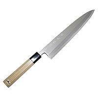 Amazon｜堺菊守 柳刃包丁 シルバー 刃渡り:約30cm 青鋼 柳刃 朴八角柄