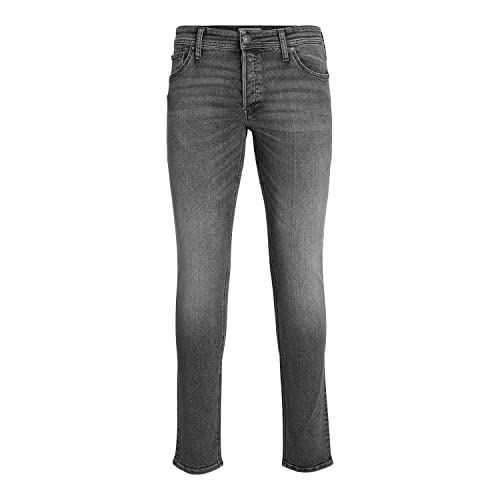 Image of JACK & JONES Original Denium Jeans Slim Fit Cotton Made Jeans for Men - Grey