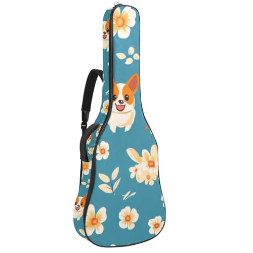 Housse guitare acoustique 109 cm étanche sac à dos souple pour guitare basse
