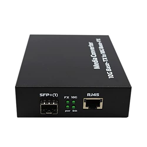 MC-10G-RJSFPP-DC-UK, 10 Gigabit Media Converter for RJ45 cable and 1 x SFP+ Transceiver, copper to fiber, provide reliable and cost-effective media conversion and network distance extension