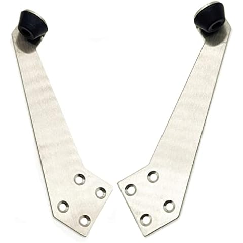 Over Head Door Stop, 90 Degree Door Stop, Stainless Steel Door Stop, Wall Mount Door Holder Stop, with Buffer Sound Dampening Rubber (Left/Right) Cover