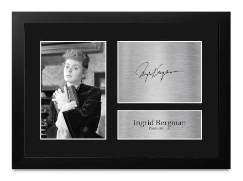 Memorabilia de cine Ingrid Bergman Gaslight cuadro A4 enmarcado sin montaje para pared