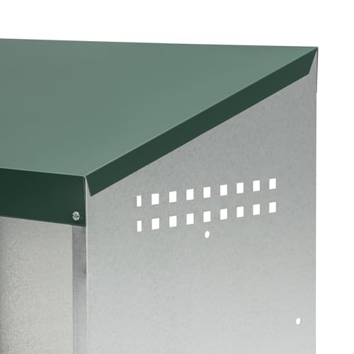 Agrarzone Nido Per Galline 3 Scomparti - Robusto In Metallo Zincato Con Fondo Plastica - Facile Pulizia, Montaggio A Parete, Raccolta Uova Sicura - Ideale Per Polli E Pollaio - 4