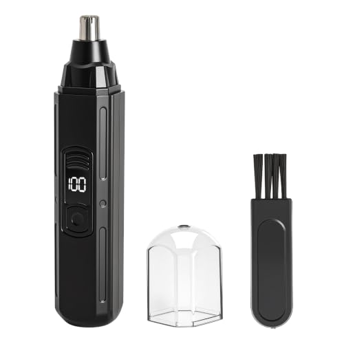 TNSLAND Tagliapeli Naso e Orecchie USB Ricaricabile con Display LCD