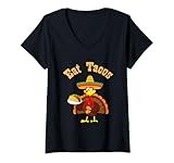 Funny Turkey Eat Tacos Funny Mexican Sombrero tees