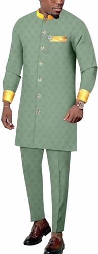 Costumes africains pour hommes dashiki chemise manches longues pantalon