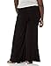 Star Vixen Women's Plus-Size Plus-Size Stretch ITY Knit Wide-Leg Palazzo Pant Pants, Black, 1X