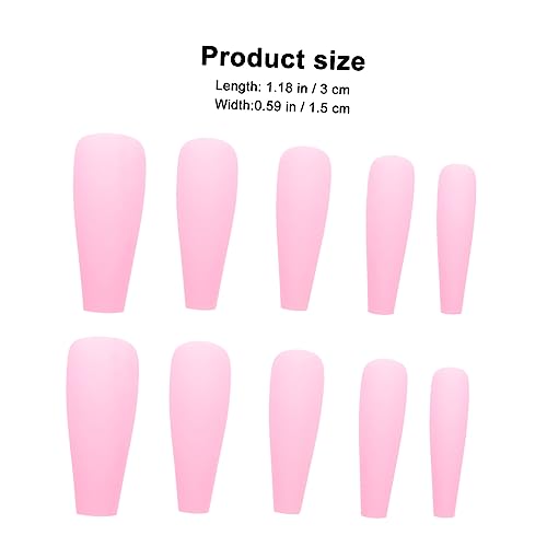 Beavorty 100 Pçs Armadura De Caixão Meninas Unhas Falsas Cobertura Completa Unhas Falsas Manicure Fe