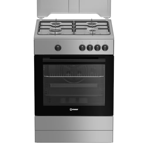 Cucina A Gas I6GGKMS 60 Cm, 4 Fuochi, Forno A Gas, 64 Litri, Click&Clean, Steam&Clean, Timer, Colore Acciaio Inox, Classe Energetica A+