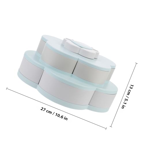 Boîte à collations rotative cadeau de crémaillère bleu pour nouvelle maison