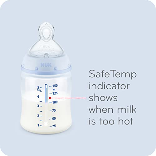 Nuk Smooth Flow Anti Colic Baby Bottle, 5 Oz, 4 Pack, Blue Elephant #TOP3