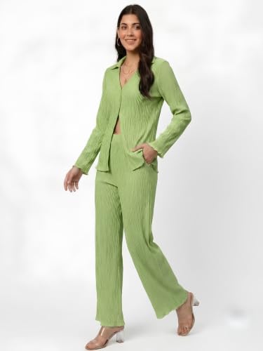 Image of GRECIILOOKS Co ord Set Women Stylish | Dress for Woman | Women's Summer Cord Set | Trendy Poly Cotton Pajama Set | Full Sleeve Beach & Resort Outfits