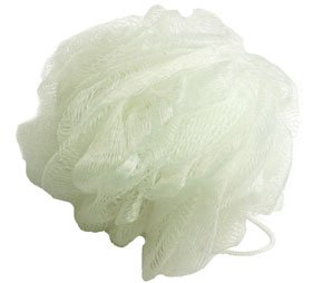2 Pack Small White Body Pouf Net Sponge