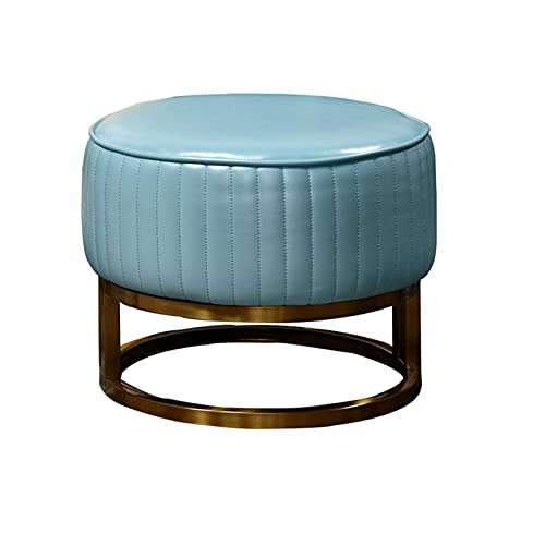 Taburete otomano Redondo, Taburete para tocador, Banco para cambiarse de Zapatos, reposapiés, Taburete, para Sala de Estar y Dormitorio, Muebles Decorativos, B