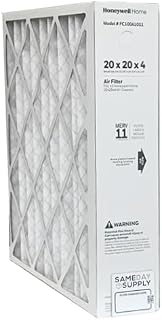 Honeywell FC100A1011-20" x 20" x 4" Pleated Air Filter, MERV 11 Bundle with Same Day Supply Filter Change Reminder (1-Pack)