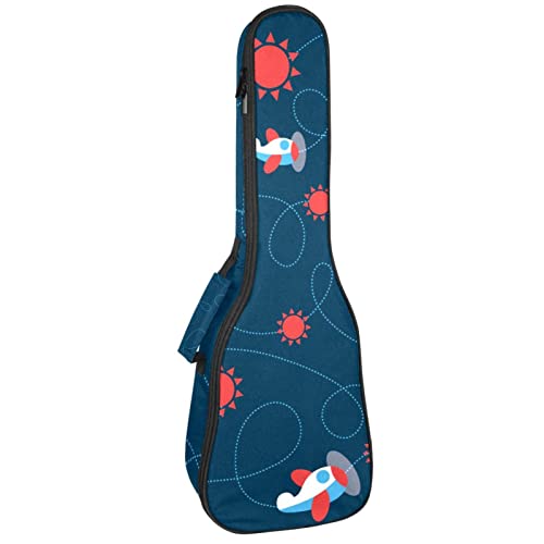 Sac rembourré 10 mm pour ukulélé de concert avec toile robuste et unie