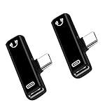 Housoutil 2 Stück Typ C Ladekonverter Kopfhörer Ladekonverter Audio Adapter Typ C Auf...