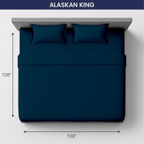 Image of SGI bedding 108 inchx108 inch 4 Pc Alaskan King Sheet Set 600 TC 15 inch Deep, Teal