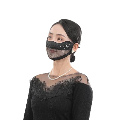 MNVXBSOI UV Face Cover UPF 50+ Sun Protection Cooling Sunscreen Ice Silk Mesh Mask Breathable Milk Fiber Women Bowknot
