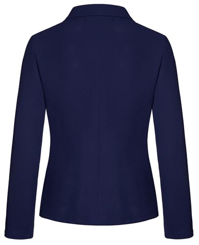 MINTLIMIT Women's Long Sleeve Blazers Button Front Notch Lapel Jacket Work Office Blazer with Pockets3