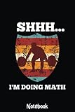 shh i'm doing math funny weight lifting gift for lifters notebook: graph paper notebook, grid paper for math and science students, quad ruled 4x4 110 pages, 6x7334
