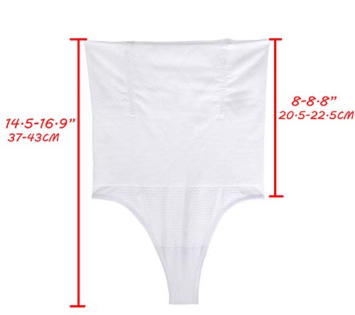 Image of Hioffer 328 Thong Shapewear Tummy Control For Women High Waist Body Shaper | Seamless Waist Cincher Girdle,Slimmer Sexy Thong Panty Shapewear,Stomach Compression For Wedding Party Dress