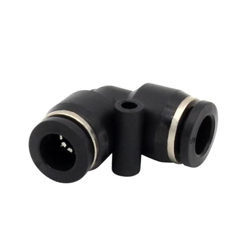 Raccord coudé pneumatique PV-8 de type L en plastique pour tuyau 8mm (5 pièces)