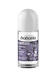 Babaria desodorante rollon textura algodón.